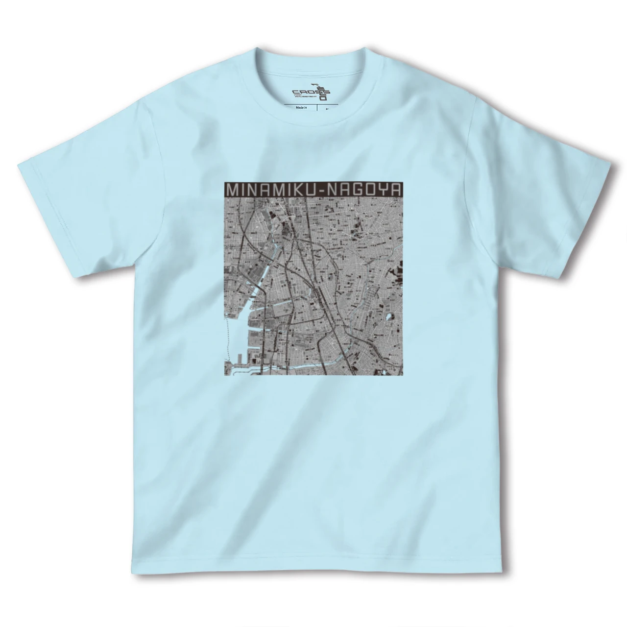 【南区（名古屋市）（愛知県）】地図柄ヘビーウェイトTシャツ