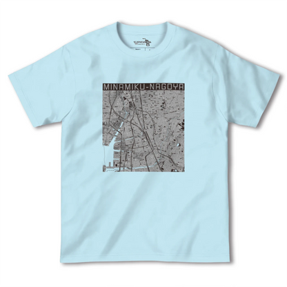 【南区（名古屋市）（愛知県）】地図柄ヘビーウェイトTシャツ