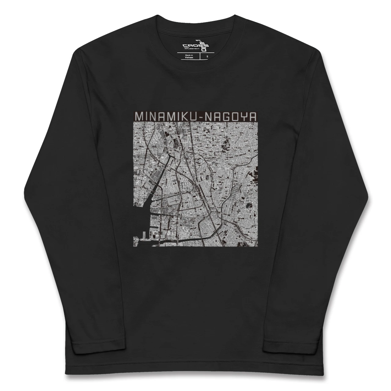 【南区（名古屋市）（愛知県）】地図柄ロングスリーブTシャツ
