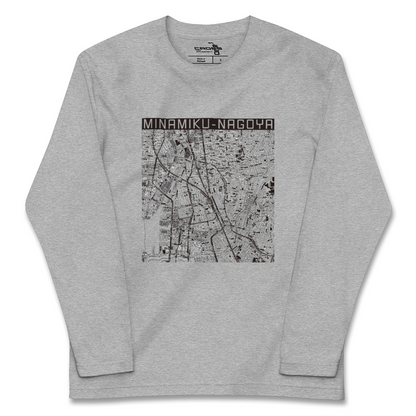 【南区（名古屋市）（愛知県）】地図柄ロングスリーブTシャツ