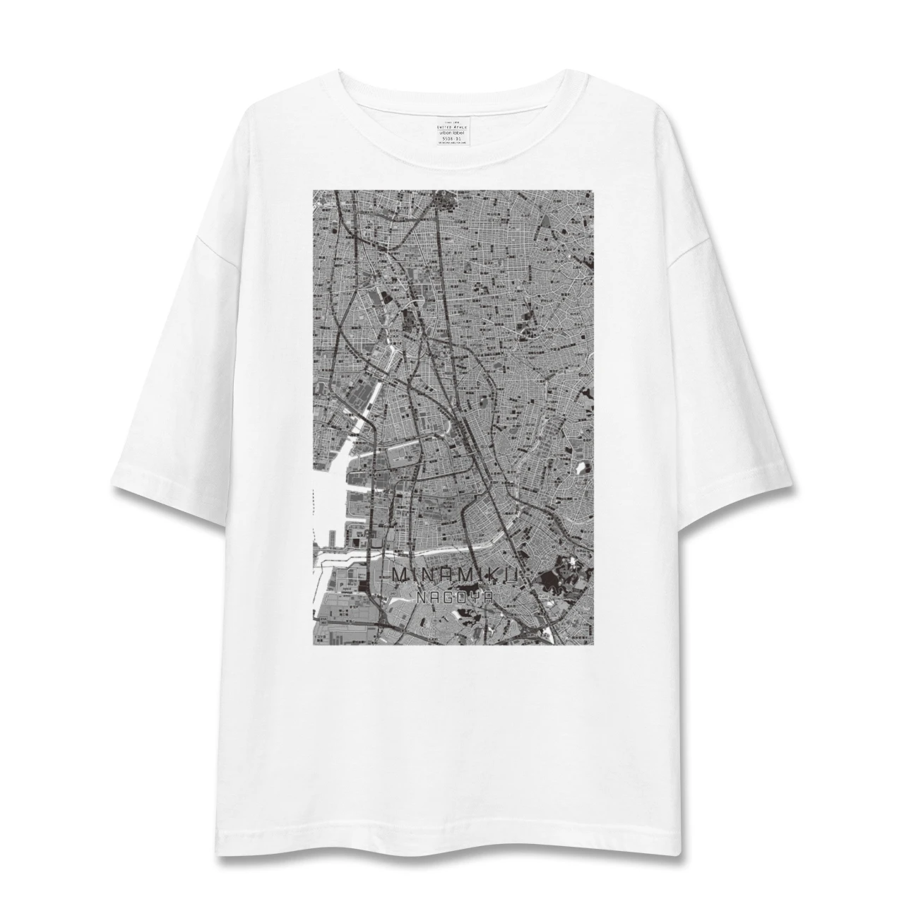 【南区（名古屋市）（愛知県）】地図柄ビッグシルエットTシャツ