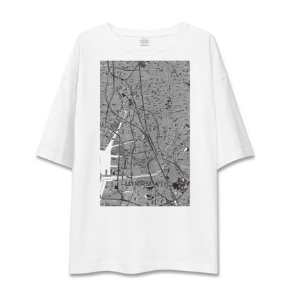 【南区（名古屋市）（愛知県）】地図柄ビッグシルエットTシャツ