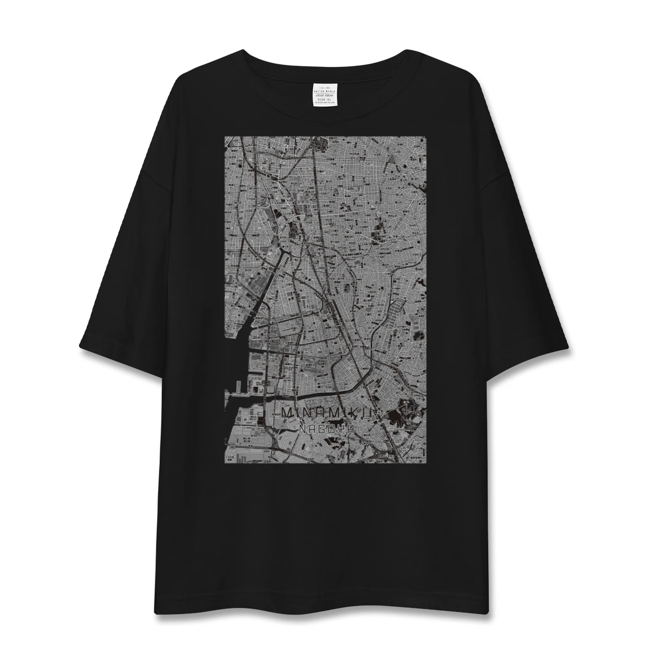 【南区（名古屋市）（愛知県）】地図柄ビッグシルエットTシャツ