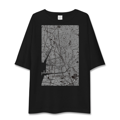 【南区（名古屋市）（愛知県）】地図柄ビッグシルエットTシャツ