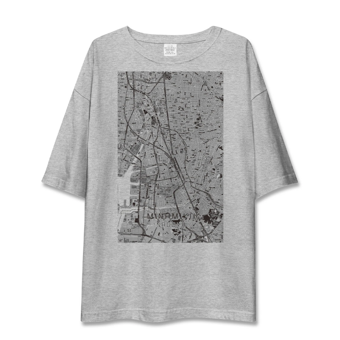 【南区（名古屋市）（愛知県）】地図柄ビッグシルエットTシャツ