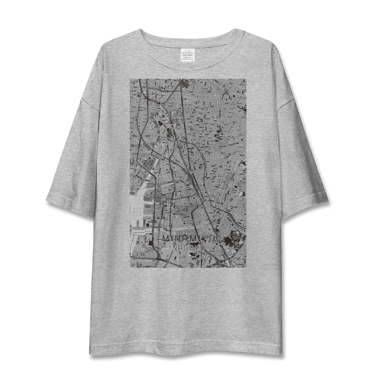 【南区（名古屋市）（愛知県）】地図柄ビッグシルエットTシャツ