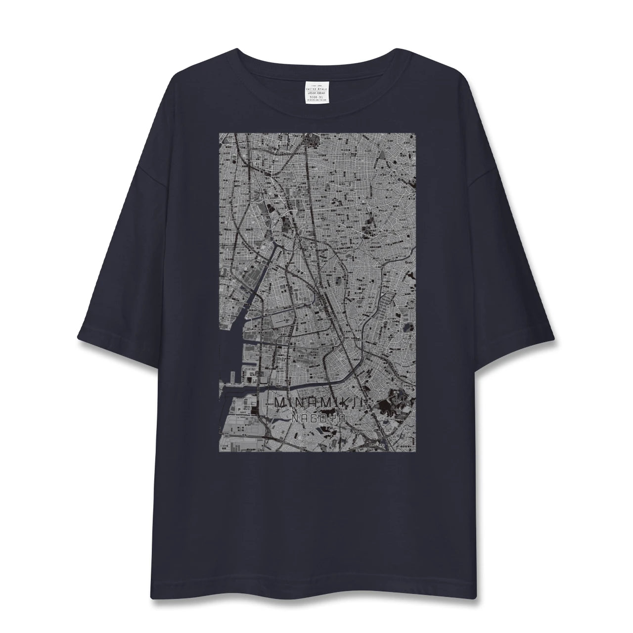 【南区（名古屋市）（愛知県）】地図柄ビッグシルエットTシャツ