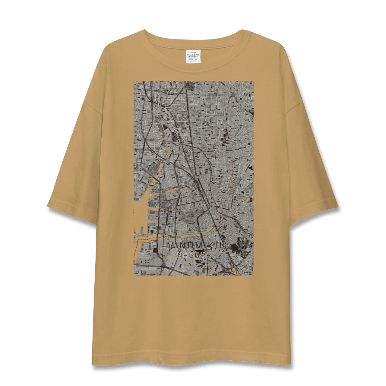 【南区（名古屋市）（愛知県）】地図柄ビッグシルエットTシャツ