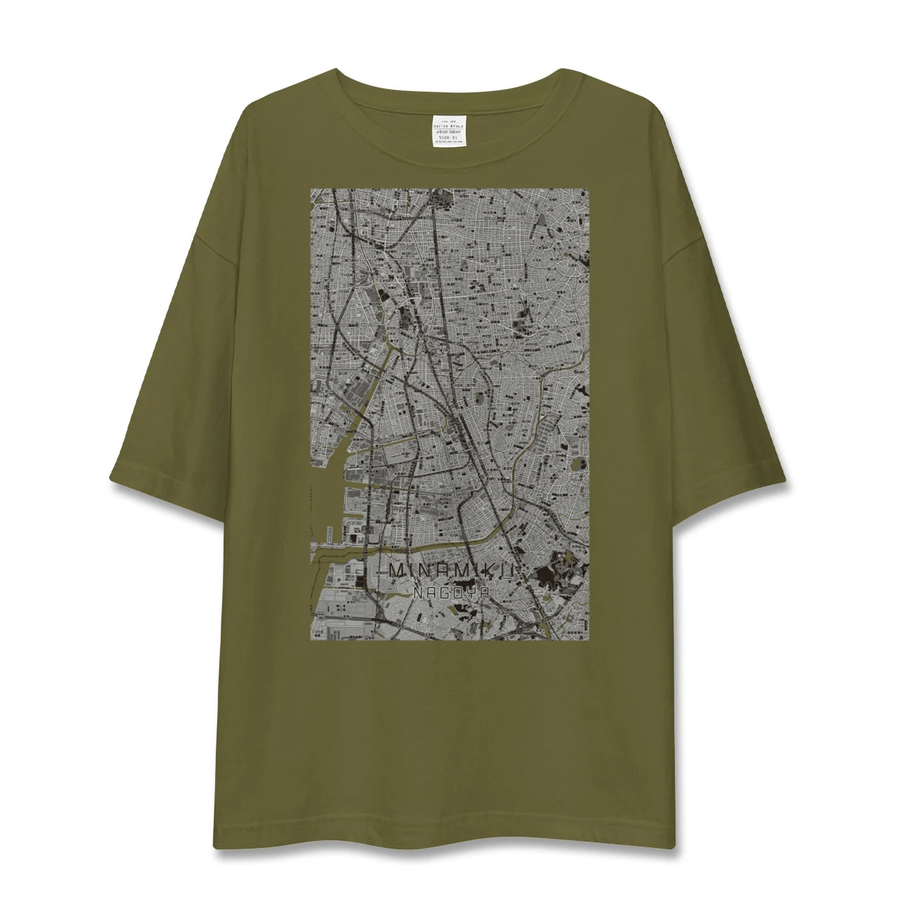 【南区（名古屋市）（愛知県）】地図柄ビッグシルエットTシャツ