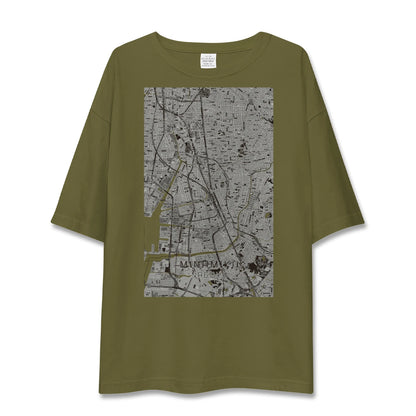 【南区（名古屋市）（愛知県）】地図柄ビッグシルエットTシャツ