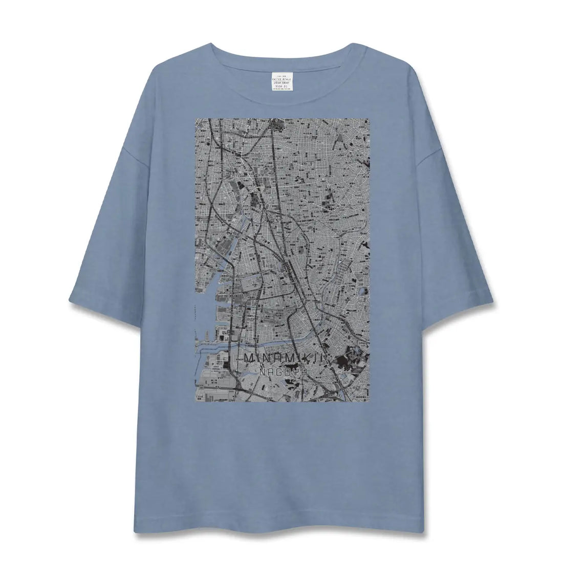 【南区（名古屋市）（愛知県）】地図柄ビッグシルエットTシャツ
