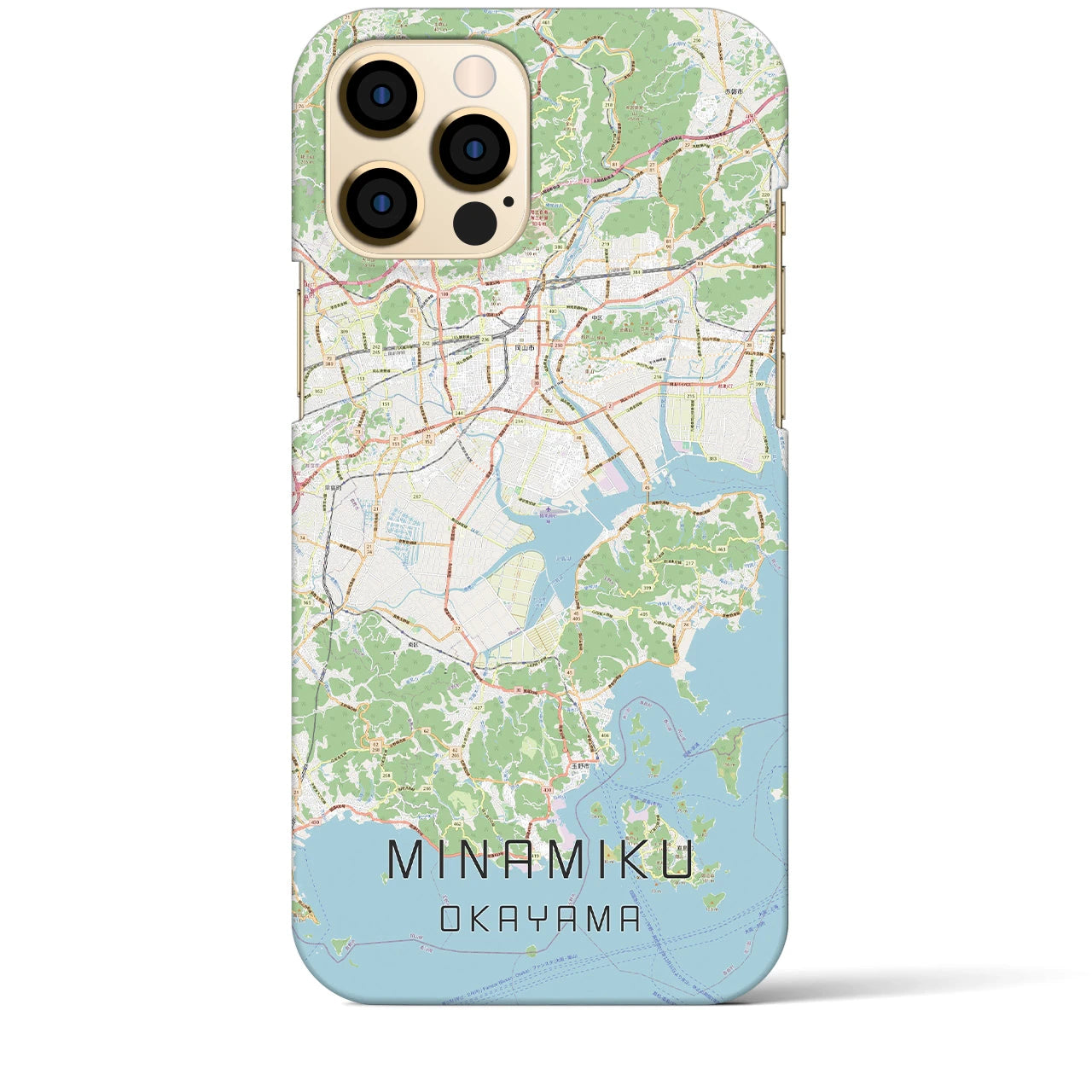 【南区（岡山市）】地図柄iPhoneケース（バックカバータイプ）