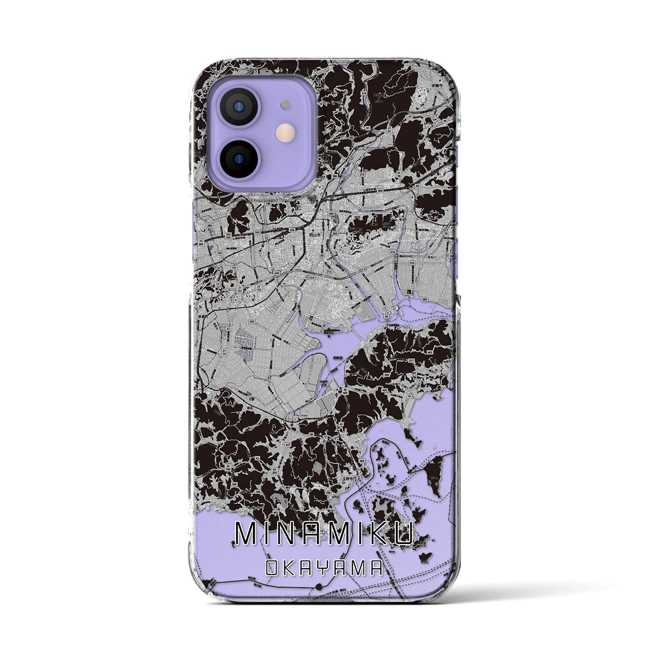 【南区（岡山市）】地図柄iPhoneケース（クリアタイプ）