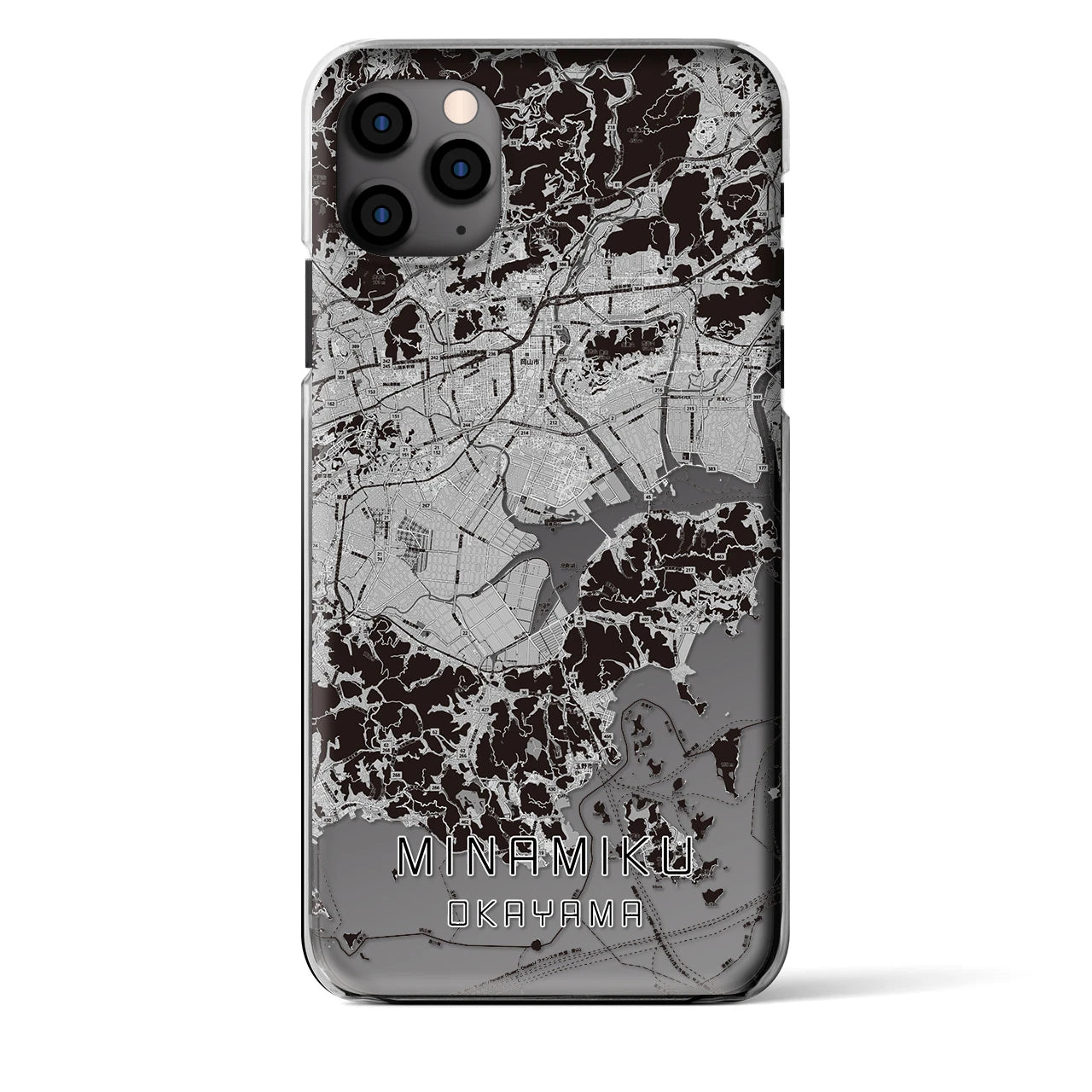 【南区（岡山市）】地図柄iPhoneケース（クリアタイプ）