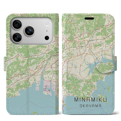 【南区（岡山市）】地図柄iPhoneケース（手帳タイプ）