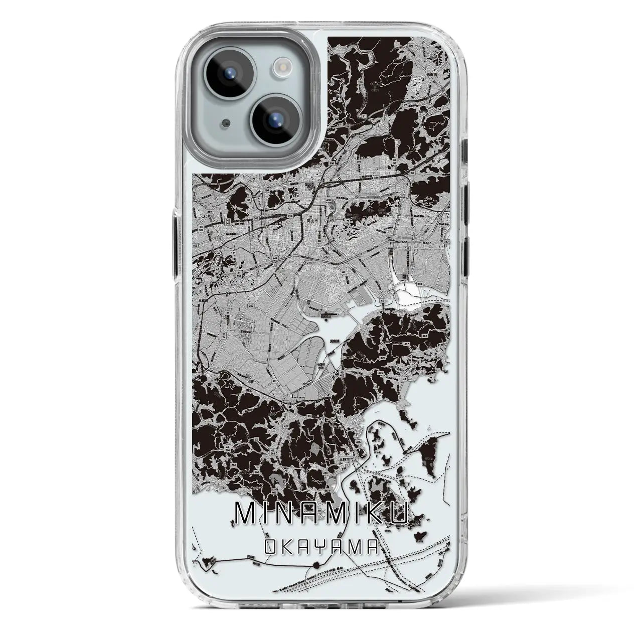 【南区（岡山市）】地図柄iPhoneケース（MagSafeタイプ）