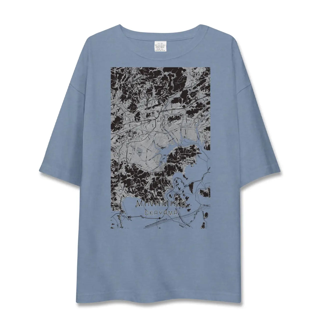 【南区（岡山市）（岡山県）】地図柄ビッグシルエットTシャツ