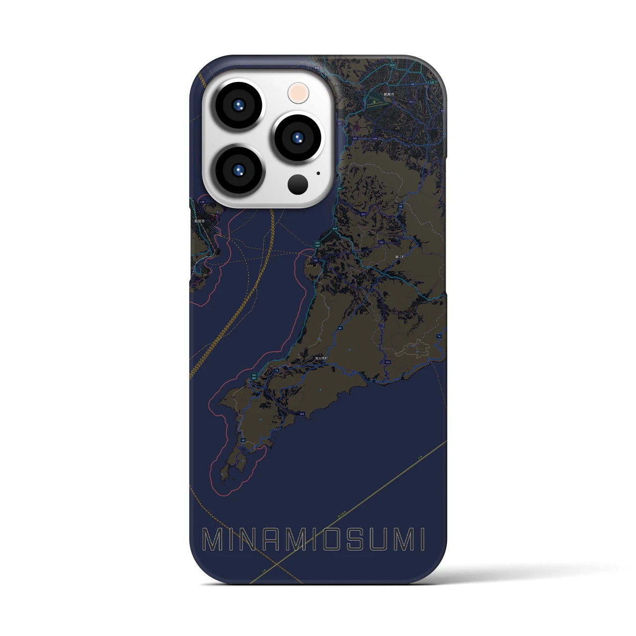 【南大隅（鹿児島県）】地図柄iPhoneケース（バックカバータイプ）
