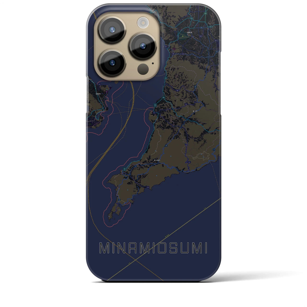 【南大隅（鹿児島県）】地図柄iPhoneケース（バックカバータイプ）