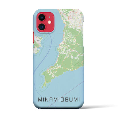 【南大隅（鹿児島県）】地図柄iPhoneケース（バックカバータイプ）