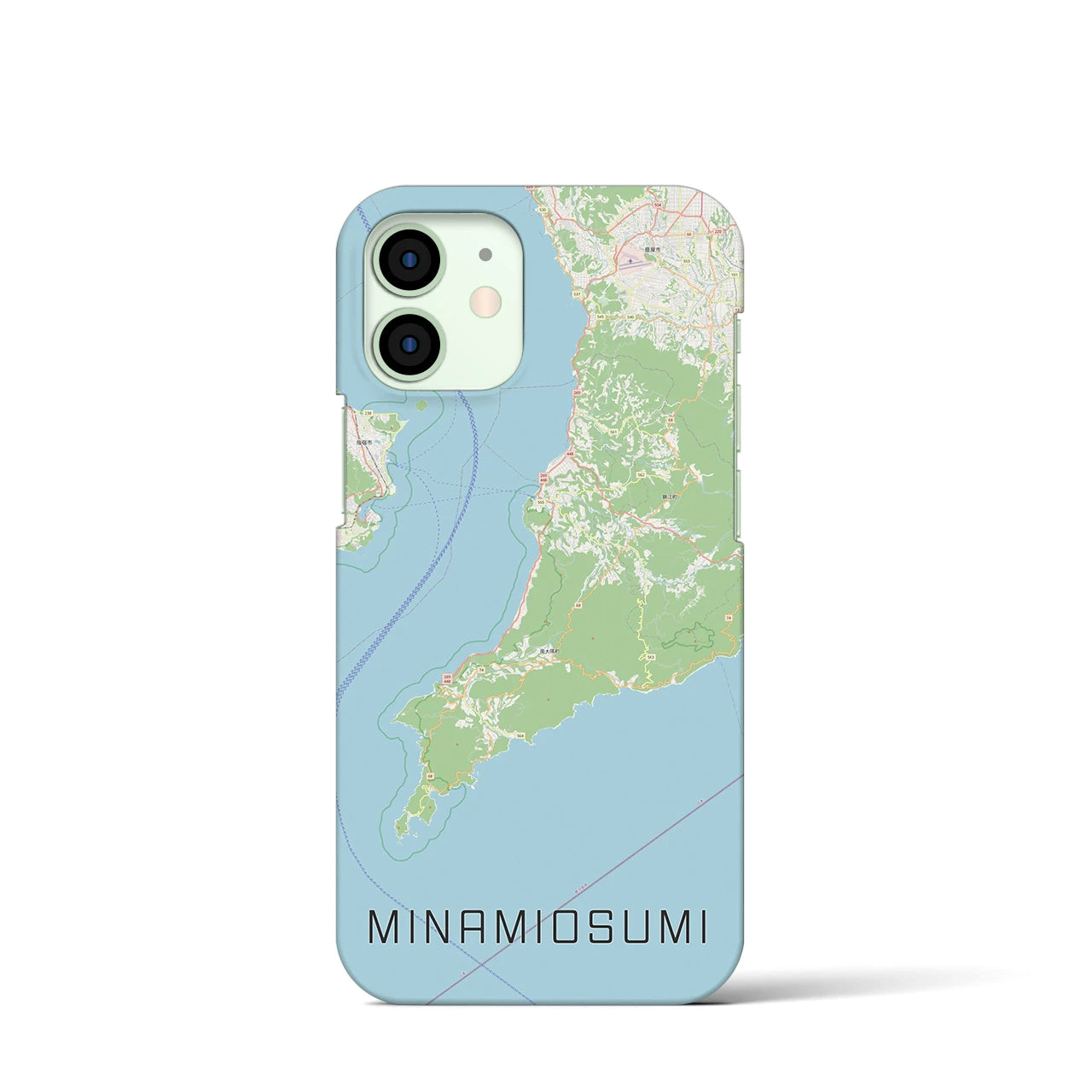 【南大隅（鹿児島県）】地図柄iPhoneケース（バックカバータイプ）