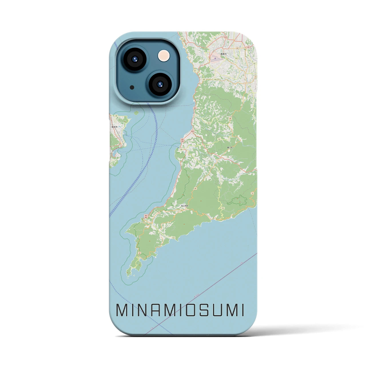 【南大隅（鹿児島県）】地図柄iPhoneケース（バックカバータイプ）