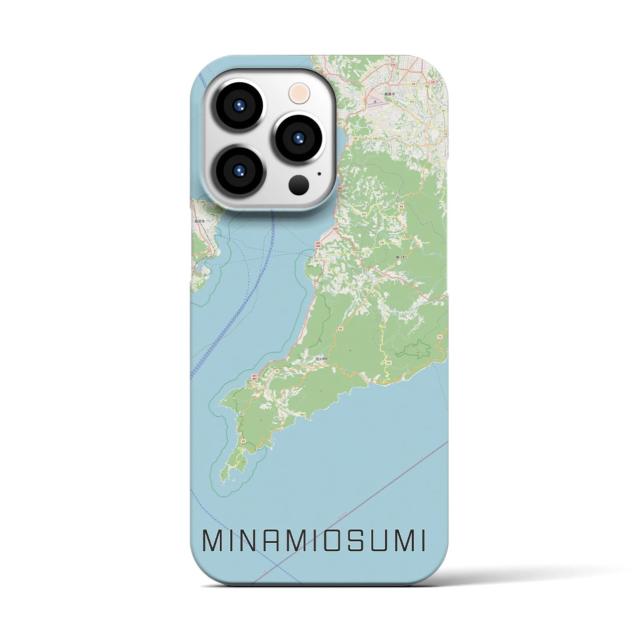 【南大隅（鹿児島県）】地図柄iPhoneケース（バックカバータイプ）
