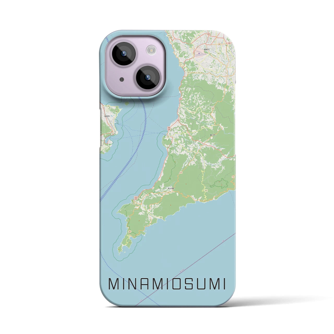 【南大隅（鹿児島県）】地図柄iPhoneケース（バックカバータイプ）