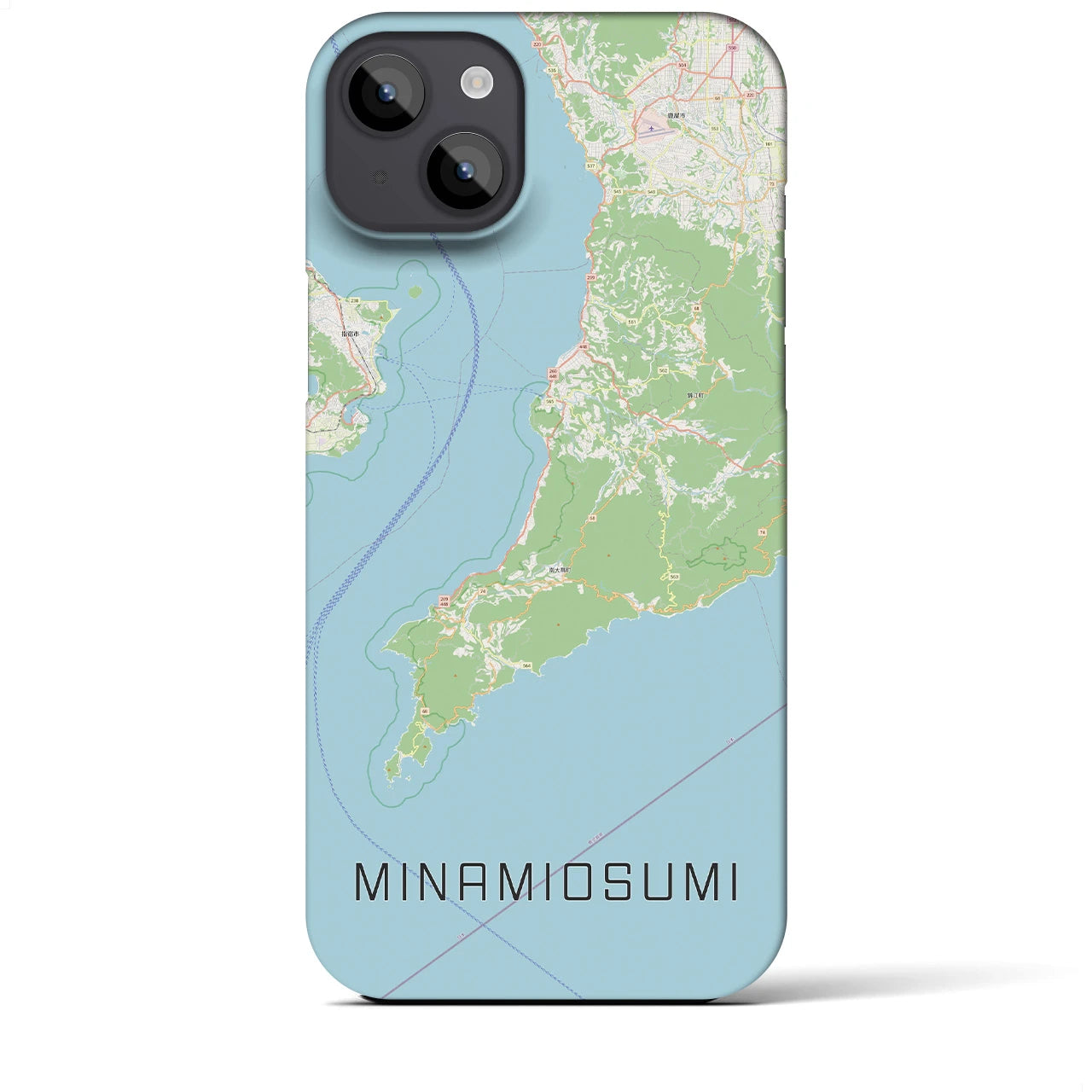 【南大隅（鹿児島県）】地図柄iPhoneケース（バックカバータイプ）