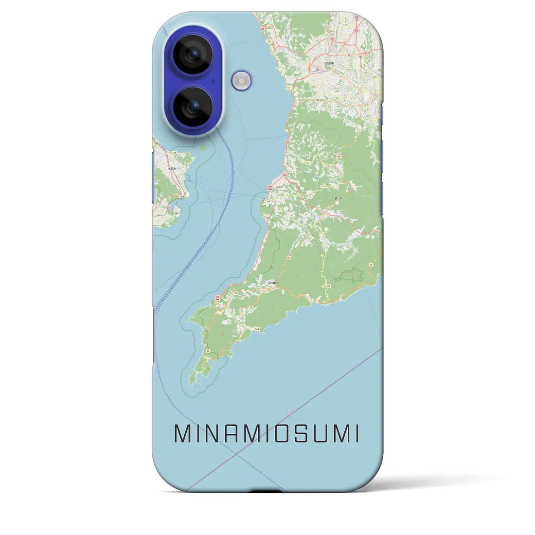 【南大隅(鹿児島県)】地図柄iPhoneケース(バックカバータイプ)ナチュラル・iPhone 16 Pro Max 用