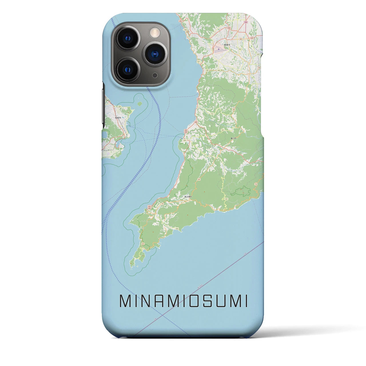 【南大隅（鹿児島県）】地図柄iPhoneケース（バックカバータイプ）