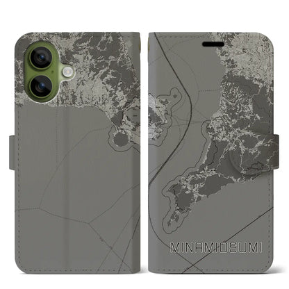 【南大隅（鹿児島県）】地図柄iPhoneケース（手帳タイプ）