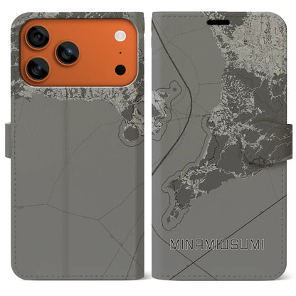 【南大隅（鹿児島県）】地図柄iPhoneケース（手帳タイプ）