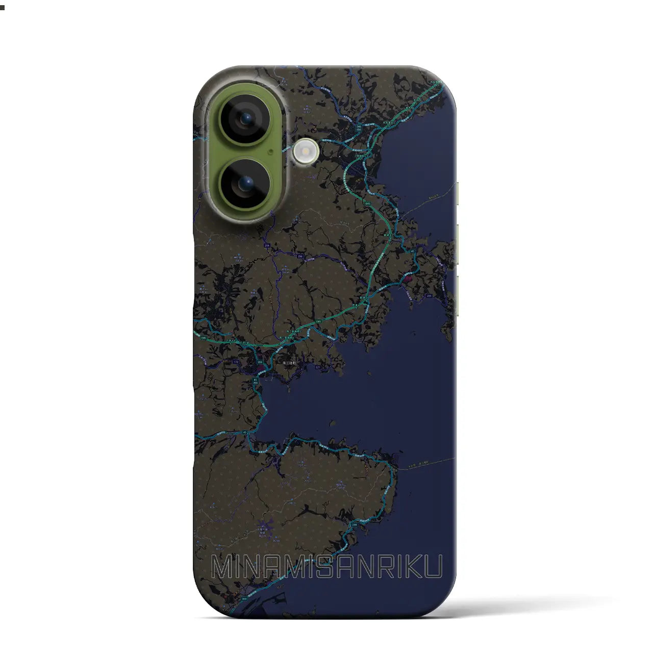 【南三陸（宮城県）】地図柄iPhoneケース（バックカバータイプ）