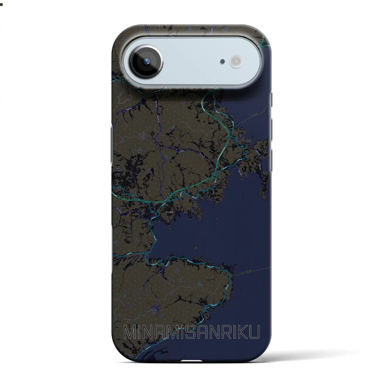 【南三陸（宮城県）】地図柄iPhoneケース（バックカバータイプ）