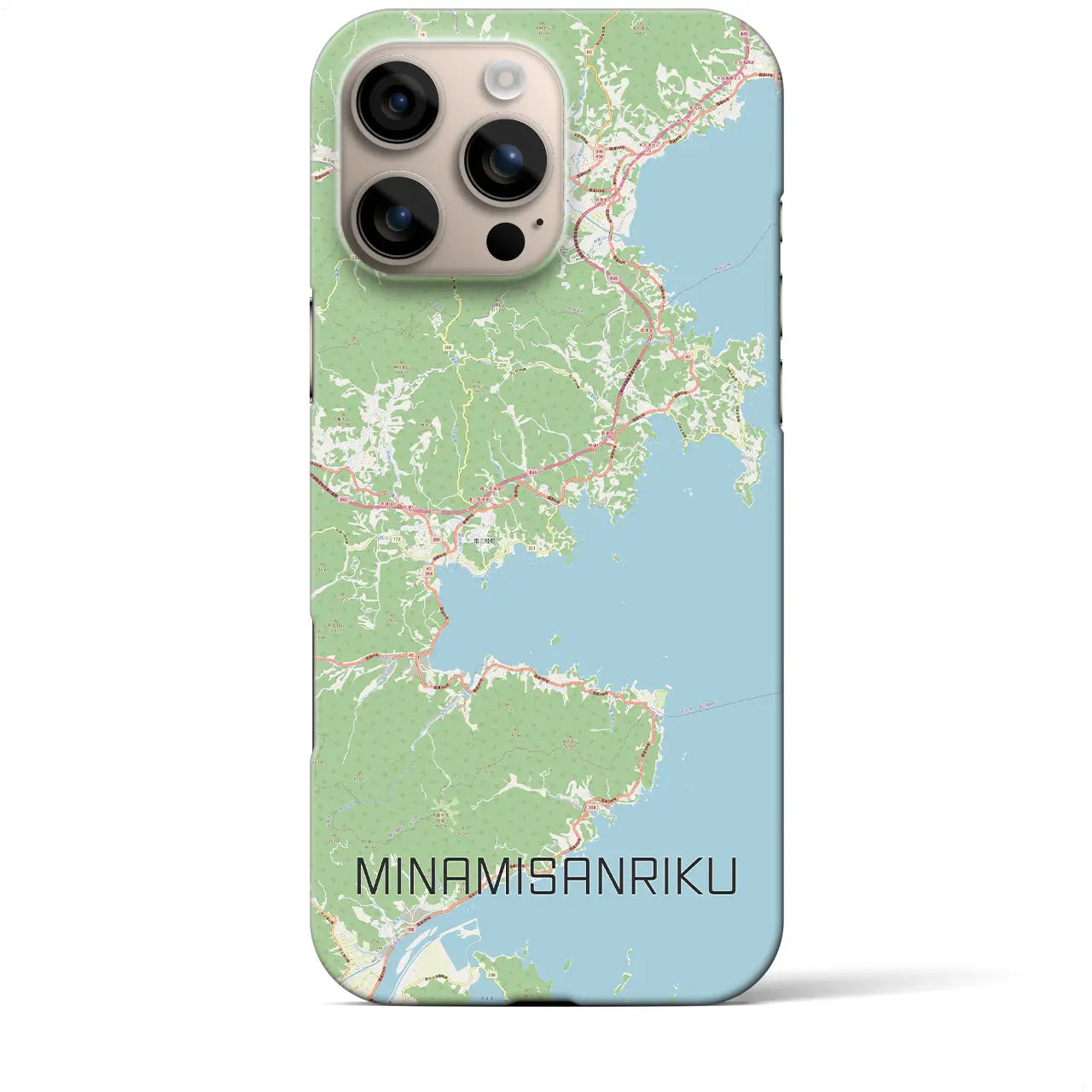 【南三陸（宮城県）】地図柄iPhoneケース（バックカバータイプ）