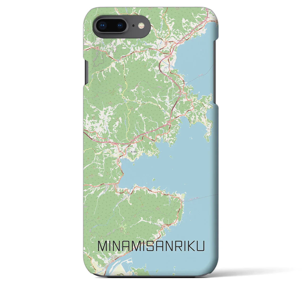 【南三陸（宮城県）】地図柄iPhoneケース（バックカバータイプ）