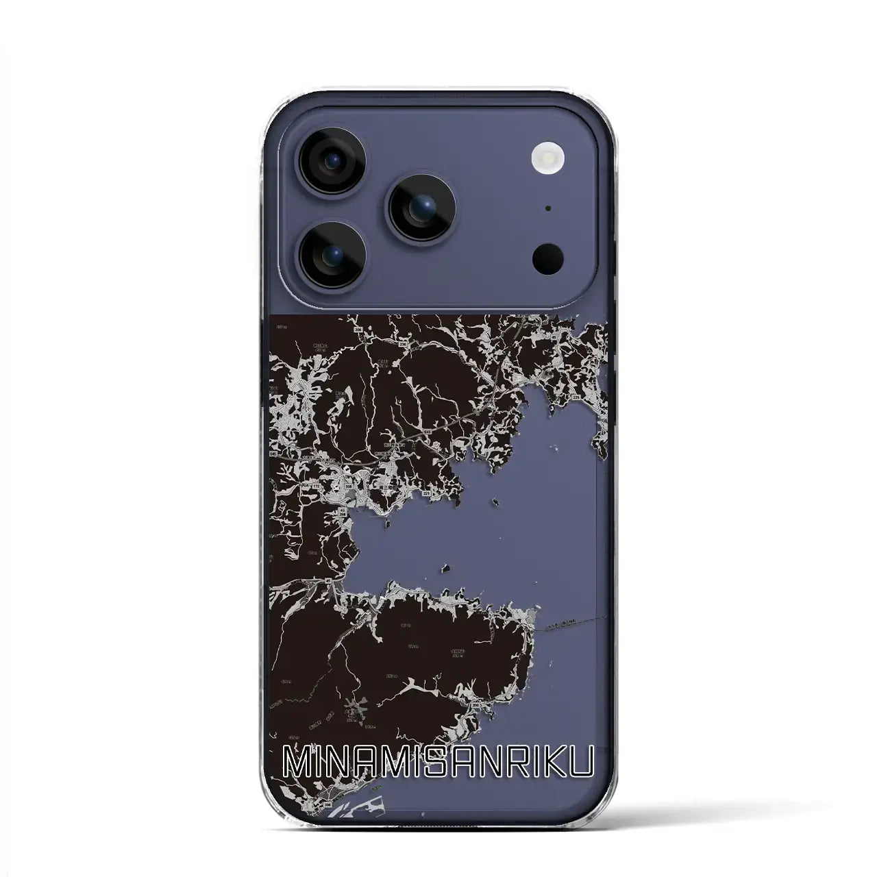 【南三陸（宮城県）】地図柄iPhoneケース（クリアタイプ）