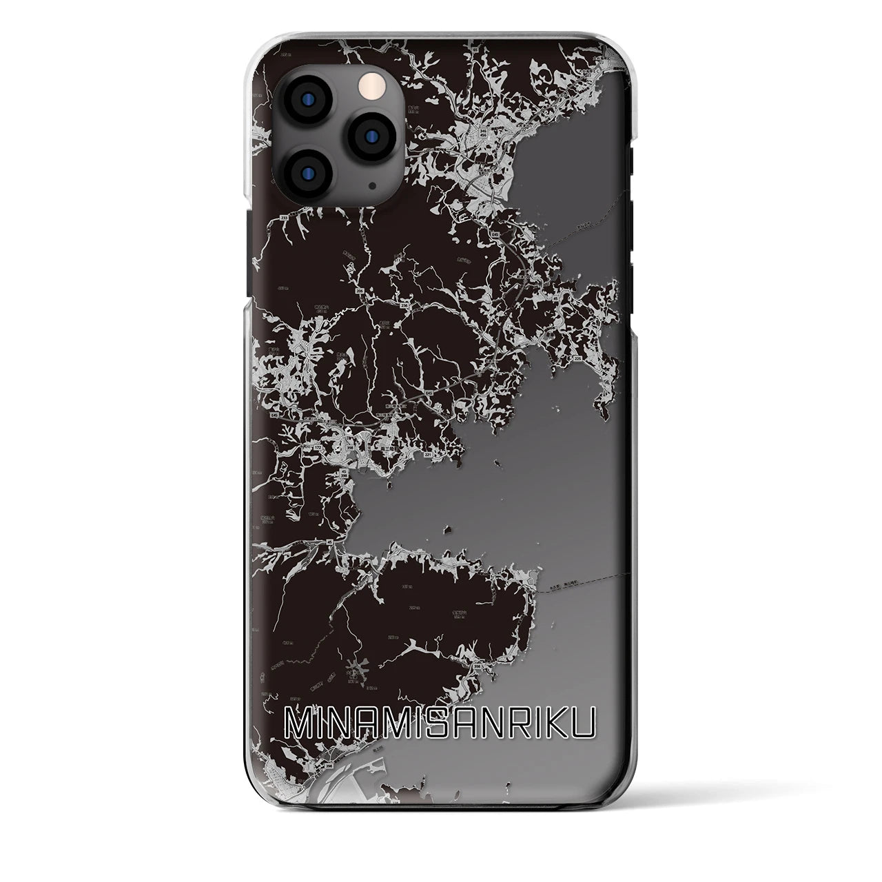 【南三陸（宮城県）】地図柄iPhoneケース（クリアタイプ）