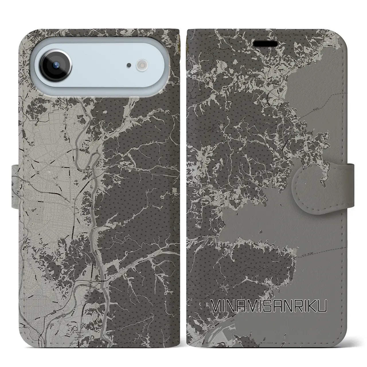 【南三陸（宮城県）】地図柄iPhoneケース（手帳タイプ）