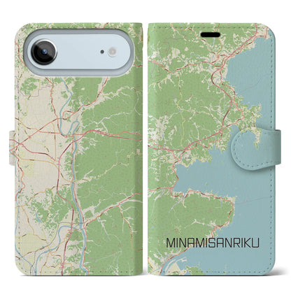 【南三陸（宮城県）】地図柄iPhoneケース（手帳タイプ）