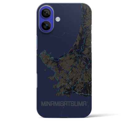 【南さつま（鹿児島県）】地図柄iPhoneケース（バックカバータイプ）