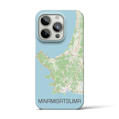 【南さつま（鹿児島県）】地図柄iPhoneケース（バックカバータイプ）