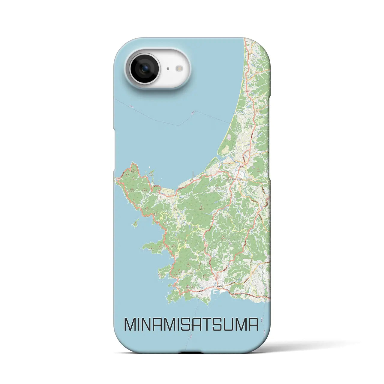 【南さつま（鹿児島県）】地図柄iPhoneケース（バックカバータイプ）