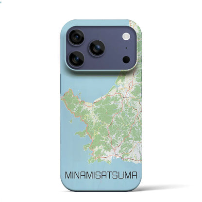 【南さつま（鹿児島県）】地図柄iPhoneケース（バックカバータイプ）