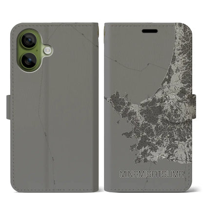 【南さつま（鹿児島県）】地図柄iPhoneケース（手帳タイプ）