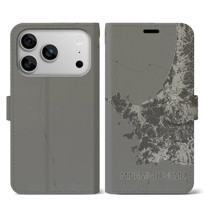 【南さつま（鹿児島県）】地図柄iPhoneケース（手帳タイプ）