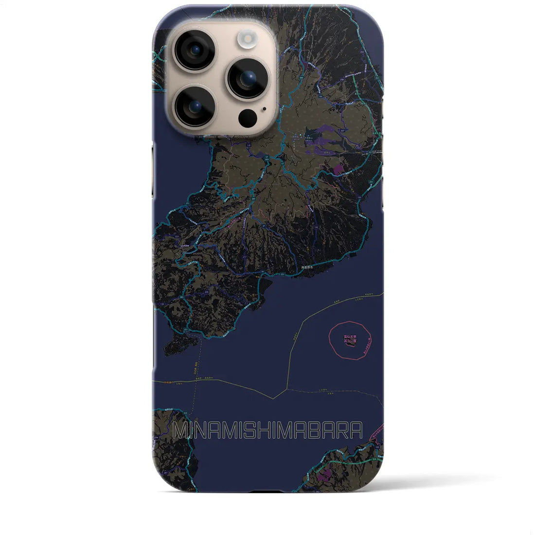 【南島原(長崎県)】地図柄iPhoneケース(バックカバータイプ)