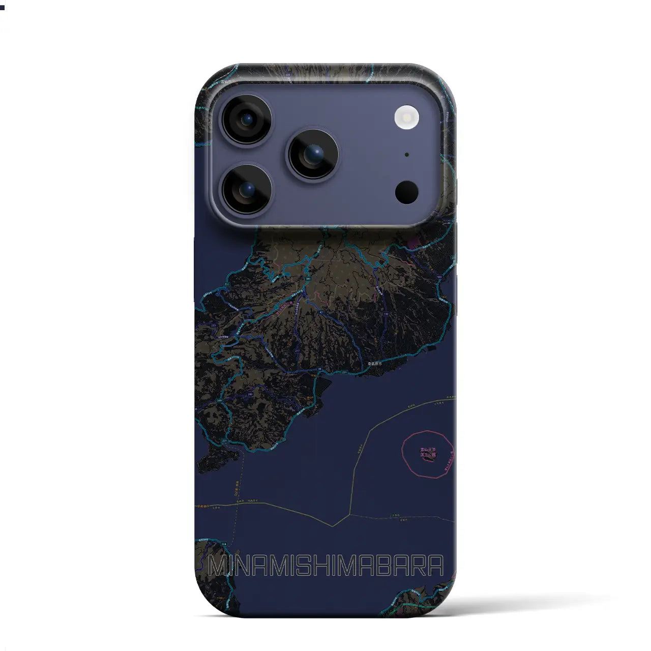 【南島原（長崎県）】地図柄iPhoneケース（バックカバータイプ）