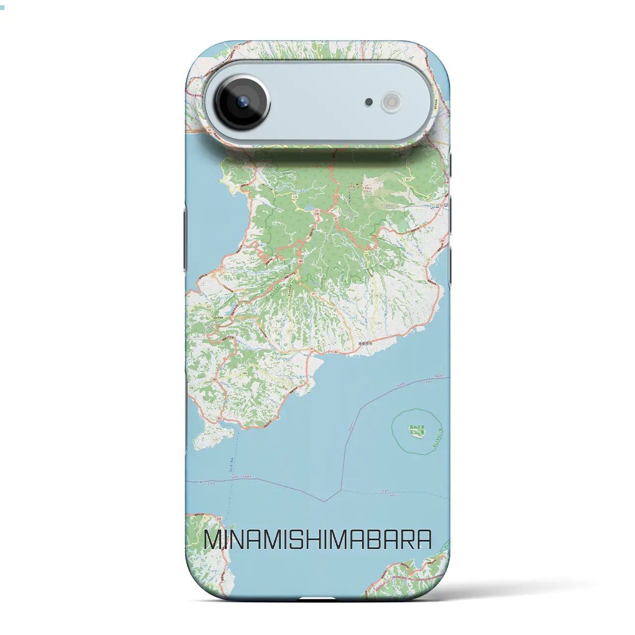 【南島原（長崎県）】地図柄iPhoneケース（バックカバータイプ）